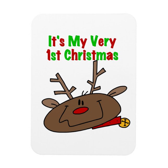 Rentier Sehr 1. Weihnachten Magnet (Vertikal)
