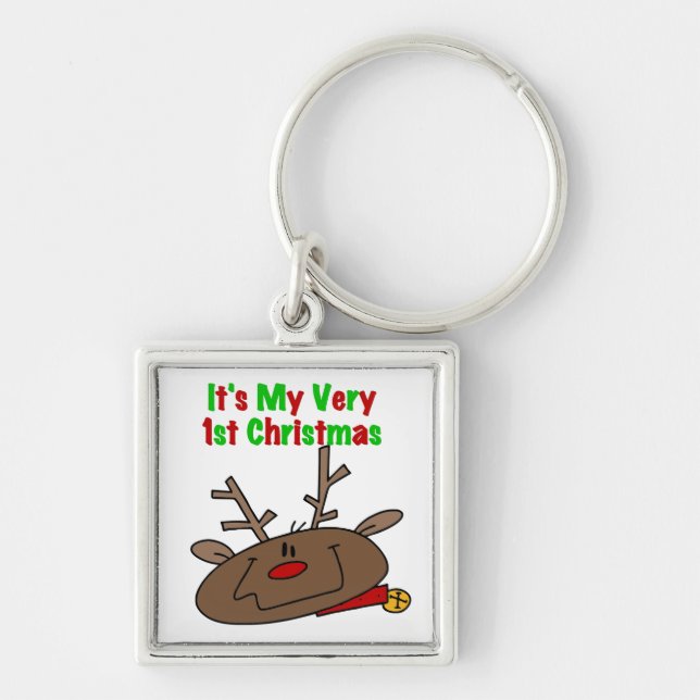 Rentier Sehr 1. Weihnachten Schlüsselanhänger (Vorne)