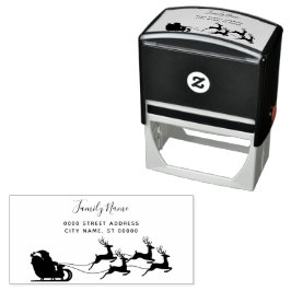 Rentier Sleigh Rücksendeadresse Selbstfarbige Brie Permastempel