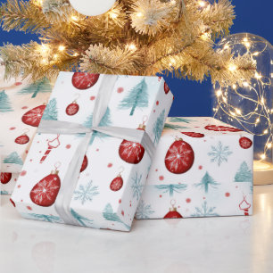 Rentier Snowflakes Ornamente Weihnachten Geschenkpapier