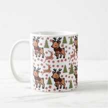 Rentier süße Blumen-Tasse