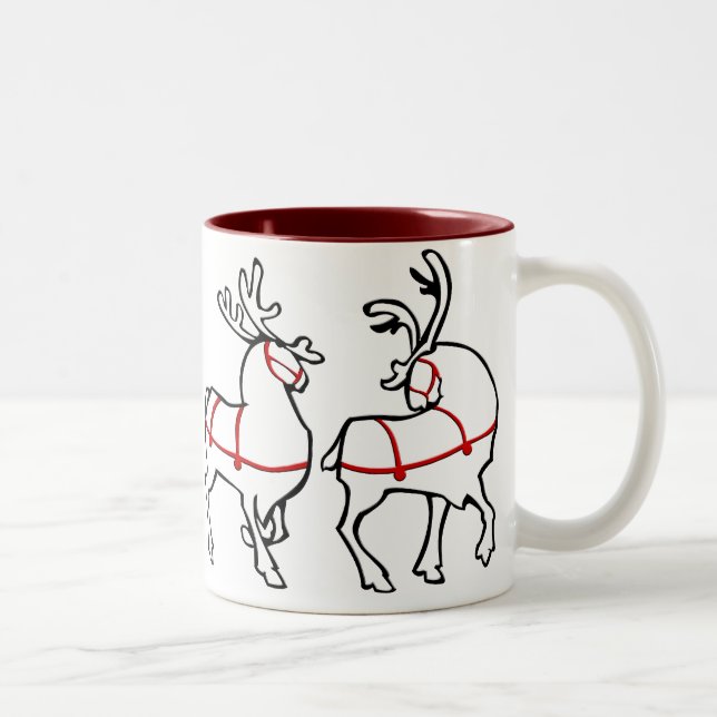 Rentier Tasse Kaffee Cup Festliche Weihnachtsgesch (Rechts)