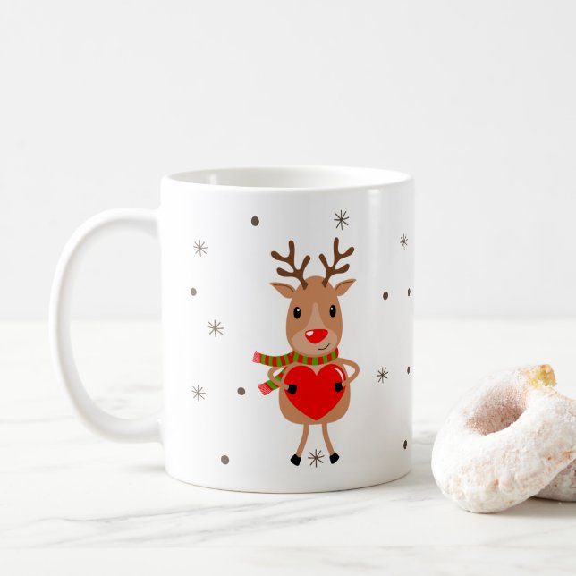 Rentier-Tasse Kaffeetasse (Mit Donut)