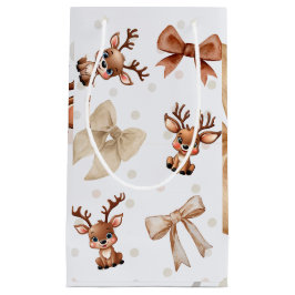 Rentier und Bows Coquette Geschenktasche Kleine Geschenktüte