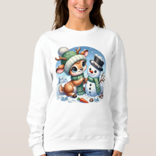 Rentier und Snowman Sweatshirt