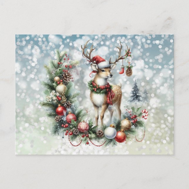 Rentier und Weihnachten (Vorderseite)