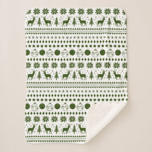 Rentier und Weihnachten Sherpadecke