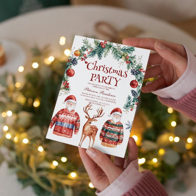 Rentier und Weihnachts-Party Einladung (Von Creator hochgeladen)