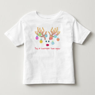 Rentier und Ziergegenstände Kleinkind-T - Shirt