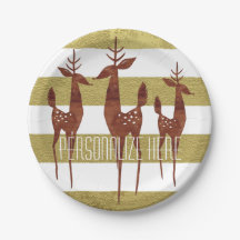 Rentier Vintages Gold und weiß gestreift