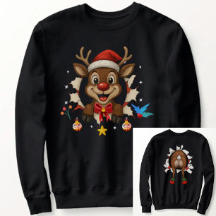 Rentier vorne und hinten Xmas Fan Pullover 2026 20