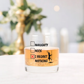 Rentier-Weihnachten bereuen Whiskyglas