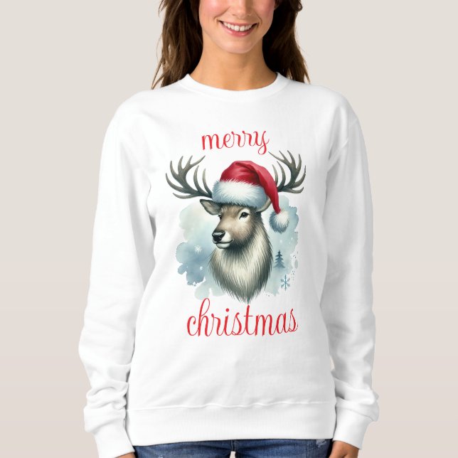 Rentier-Weihnachtsfeiern Sweatshirt (Vorderseite)