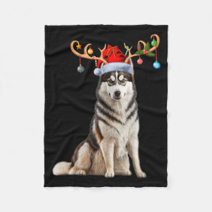 Rentier Weihnachtsmann Hut Weihnachten Pyjama Husk Fleecedecke
