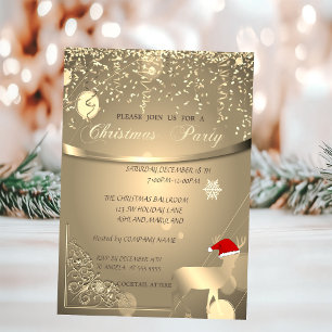 Rentier, Weihnachtsmannmütze, Confetti CompanyWeih Einladung