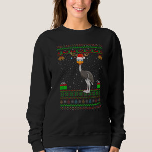 Rentier Weihnachtsmannmütze Matching Ugly Emu Bird Sweatshirt