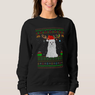 Rentier Weihnachtsmannmütze Matching Ugly Shih Tzu Sweatshirt
