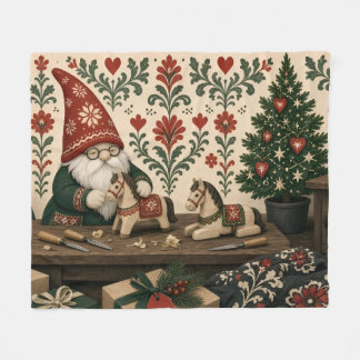 Rentier-Weihnachtspapier Fleecedecke