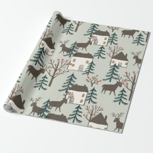 Rentier-Weihnachtspapier Geschenkpapier