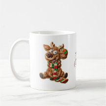 Rentier-Weihnachtsplätzchen-Tasse
