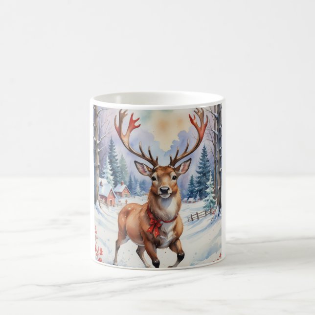 Rentier Wonderland: Feiertage Bliss Kaffeetasse (Mittel)