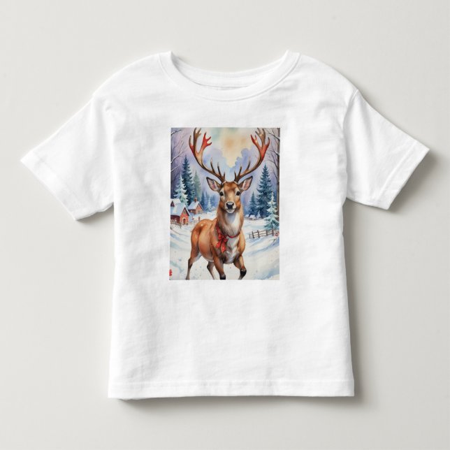 Rentier Wonderland: Feiertage Bliss Kleinkind T-shirt (Vorderseite)