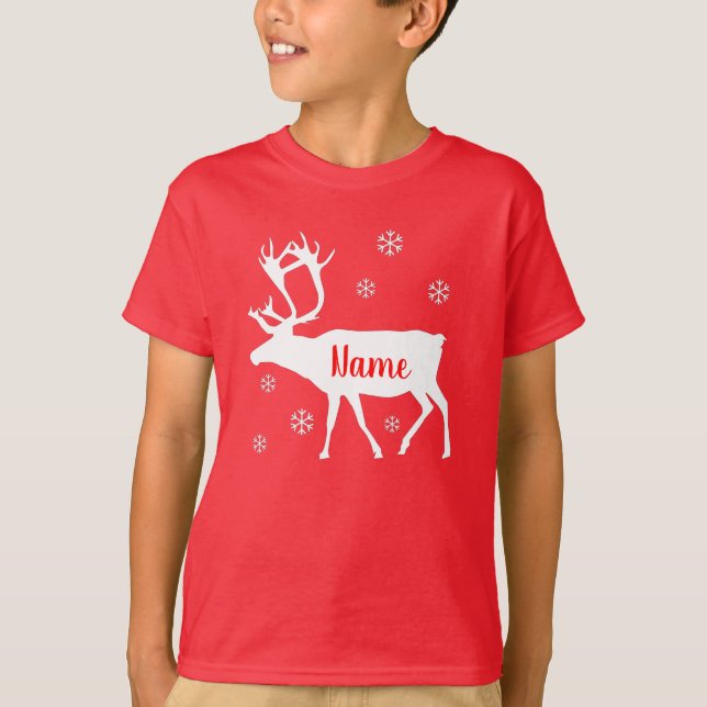 Rentier Your Name Christmas Shirt (Vorderseite)