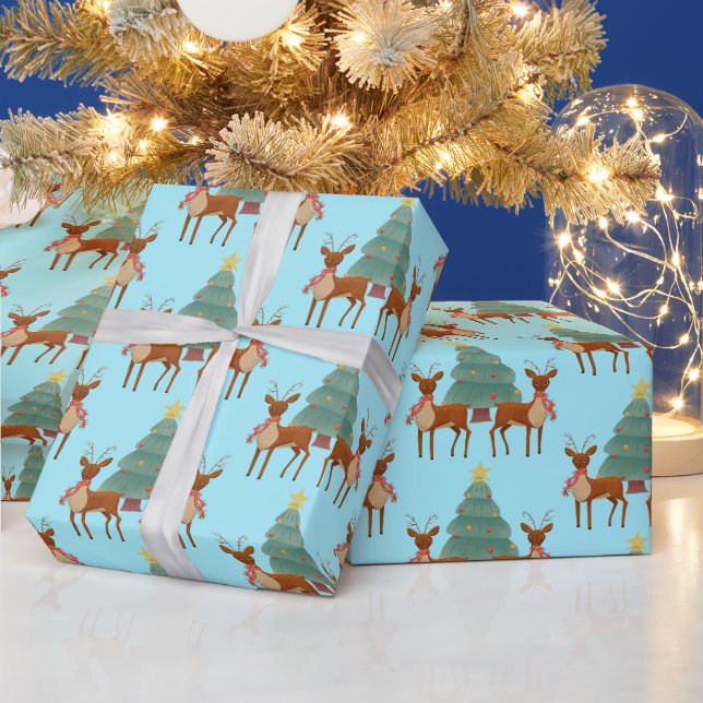 Rentier zu Weihnachten Geschenkpapier (Feiertage)