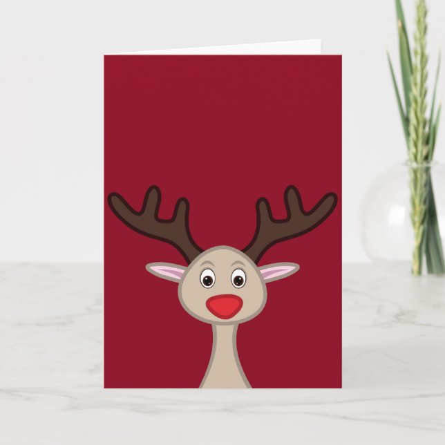 Rentierchartoon Feiertagskarte (Vorderseite)