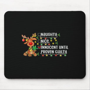 Rentiere Christmas Nice naughty Innocent bis Pro Mousepad