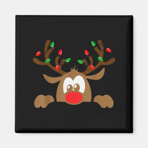 Rentiere Gesichtsanpassung Familie Weihnachten Hir Magnet