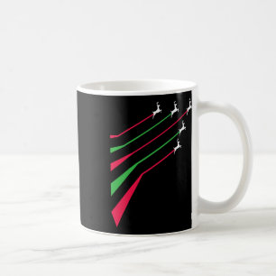 Rentiere Jets Patriotischer Streifen Rot Und Grün Kaffeetasse