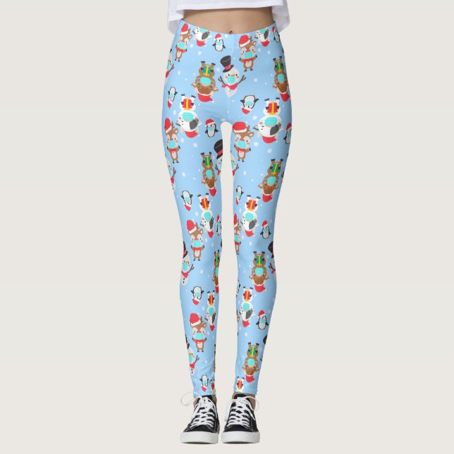 Rentiere Leggings (Vorderseite)