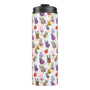 Rentiere mit Bells Weihnachtswärmer Thermosbecher
