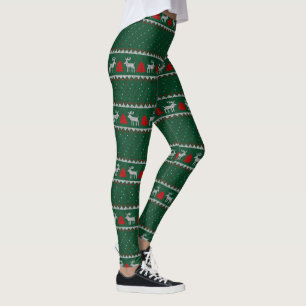 Rentiere und Weihnachtsbäume Leggings