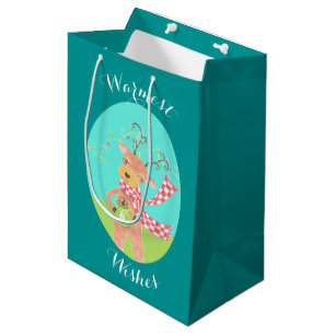 Rentiere wärmste wünscht Weihnachtsgeschenktasche Mittlere Geschenktüte