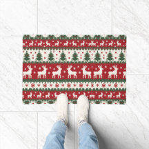 Rentiere-Weihnachtsfußmatte