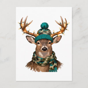 Rentiere Weihnachtslicht Jagd Jäger Saison Postkarte