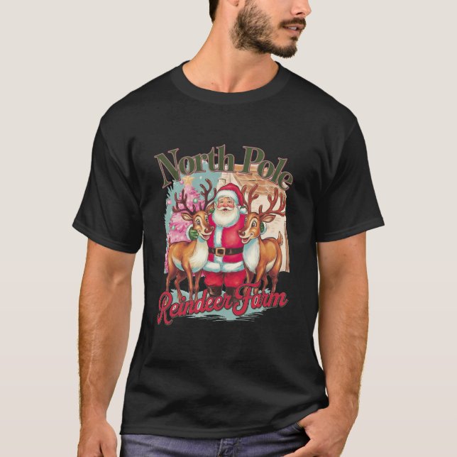 Rentierfarm am Nordpol T-Shirt (Vorderseite)