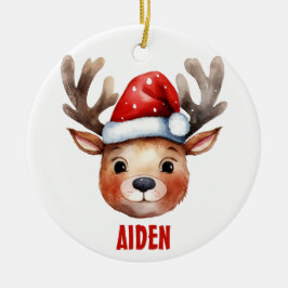 Rentierfass Personalisiert Kids Tasse Keramik Ornament