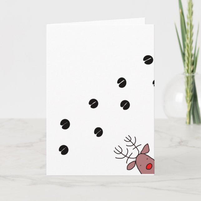 Rentierfußabdruck Weihnachtskarte Feiertagskarte (Vorderseite)