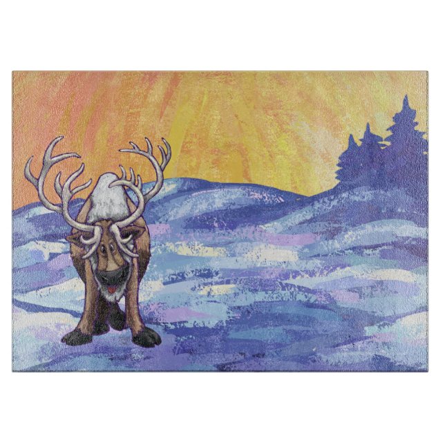 Rentiergeschenke und -zubehör schneidebrett (Vorderseite)