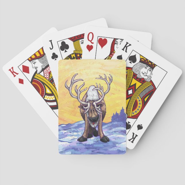 Rentiergeschenke und -zubehör spielkarten (Rückseite)