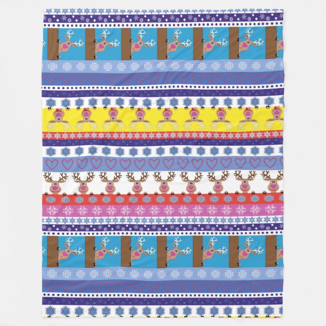 Rentierhaltung Fleecedecke (Vorderseite)