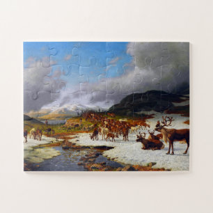 Rentierherde im Norden von Røros