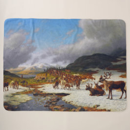 Rentierherde im Norden von Røros Sherpadecke