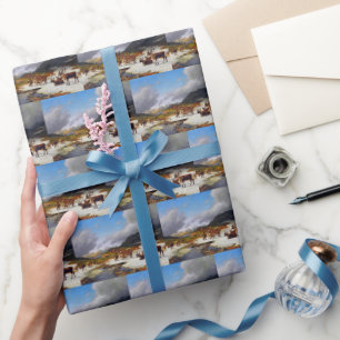 Rentierherde in den Bergen nördlich von Røros Geschenkpapier