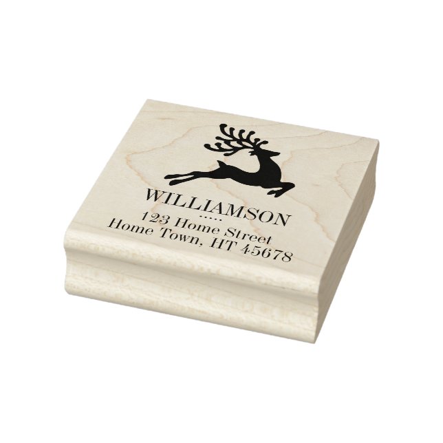 Rentierplatz-Rücksendeadresse springen Gummistempel (Stempel)