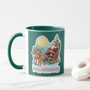 Rentierschlitten mit Rudi -  Tasse