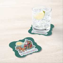 Rentierschlitten mit Rudi -  Untersetzer